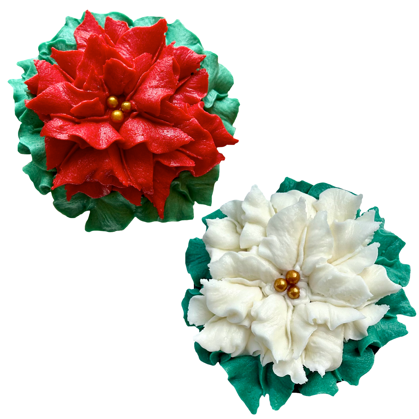 Poinsettia Cupcakes