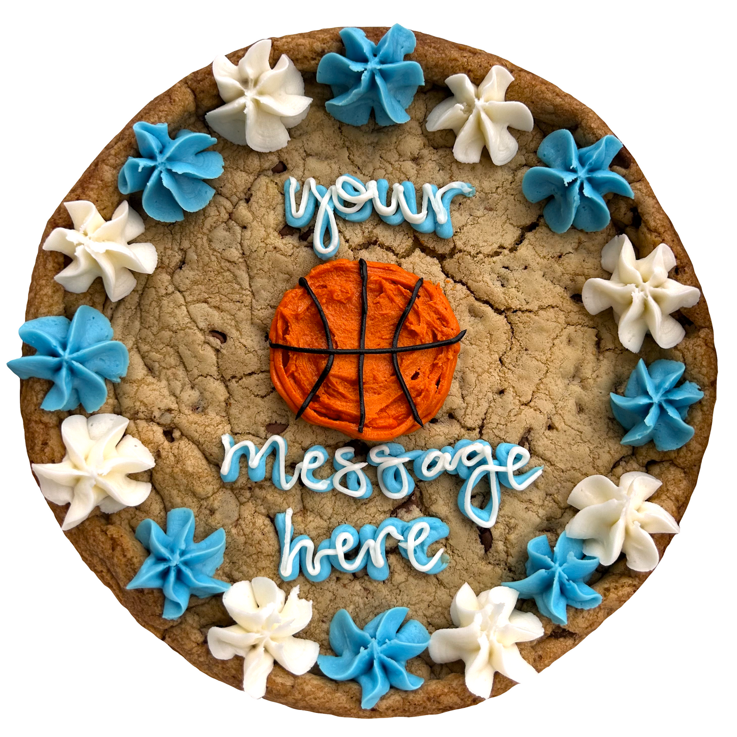 Light Blue Basketball Cookie Cake