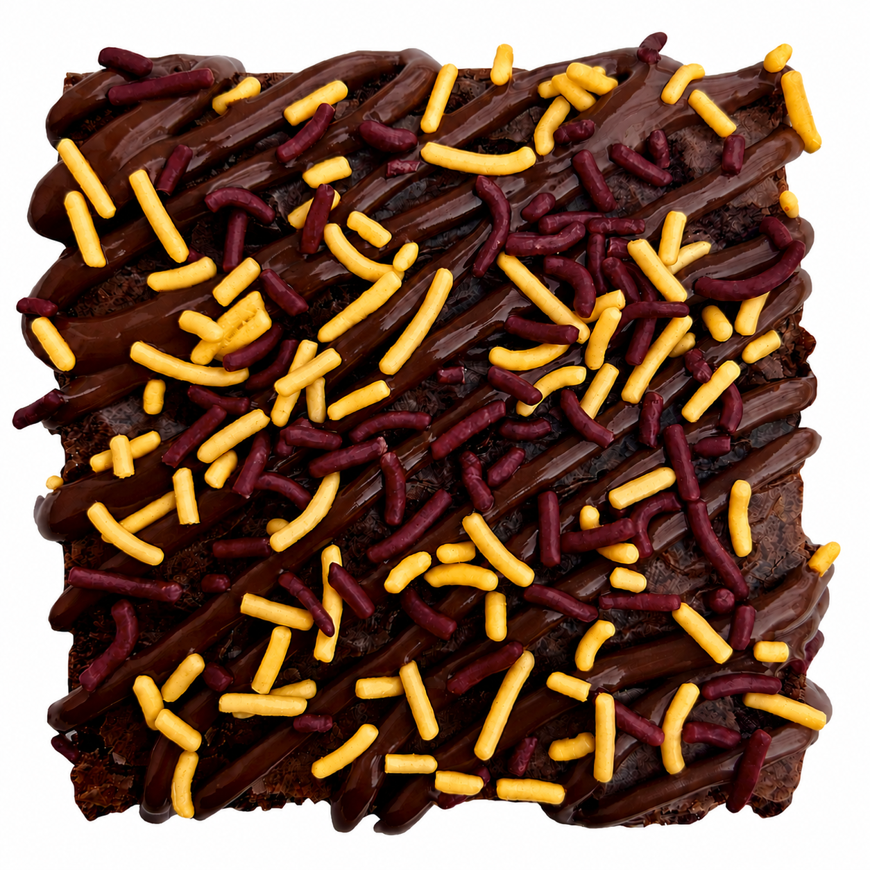 Maroon & Gold Sprinkle Brownies