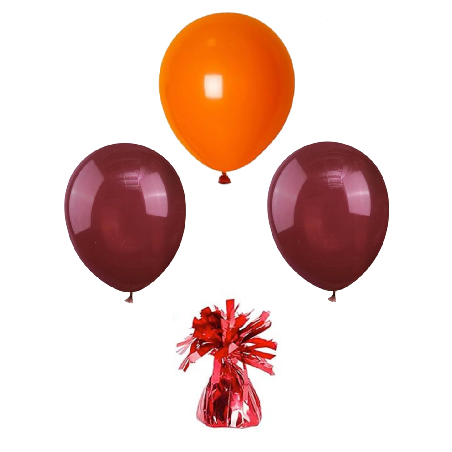 Maroon & Orange Balloon Arrangement
