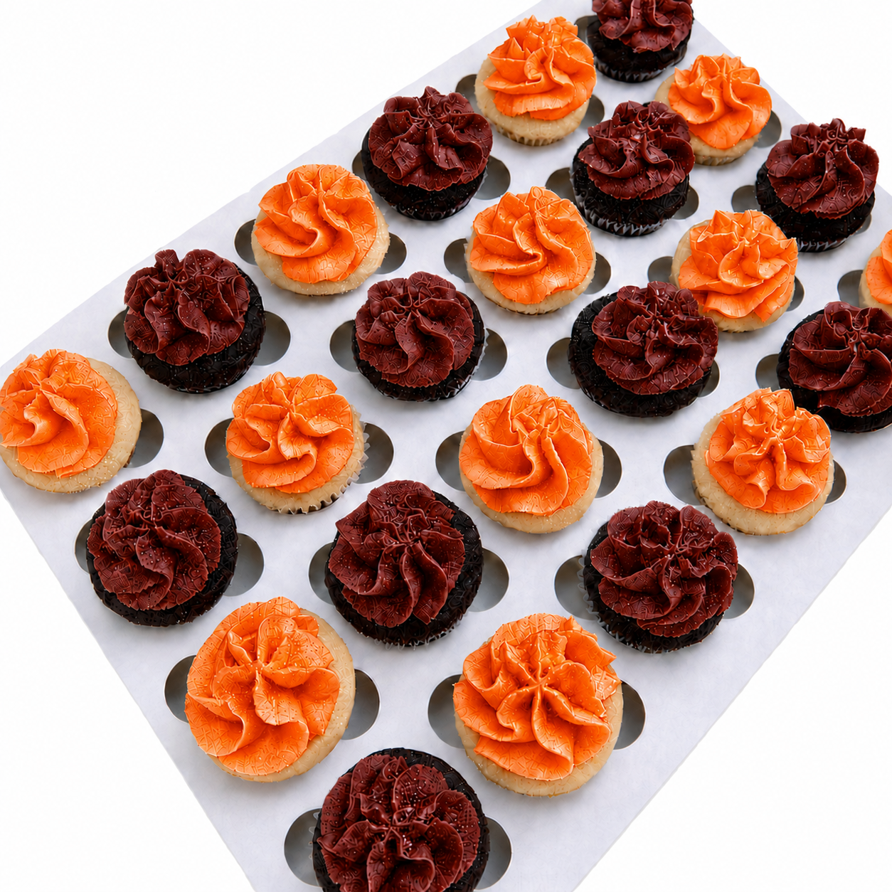 Maroon & Orange Mini Cupcake Party Box