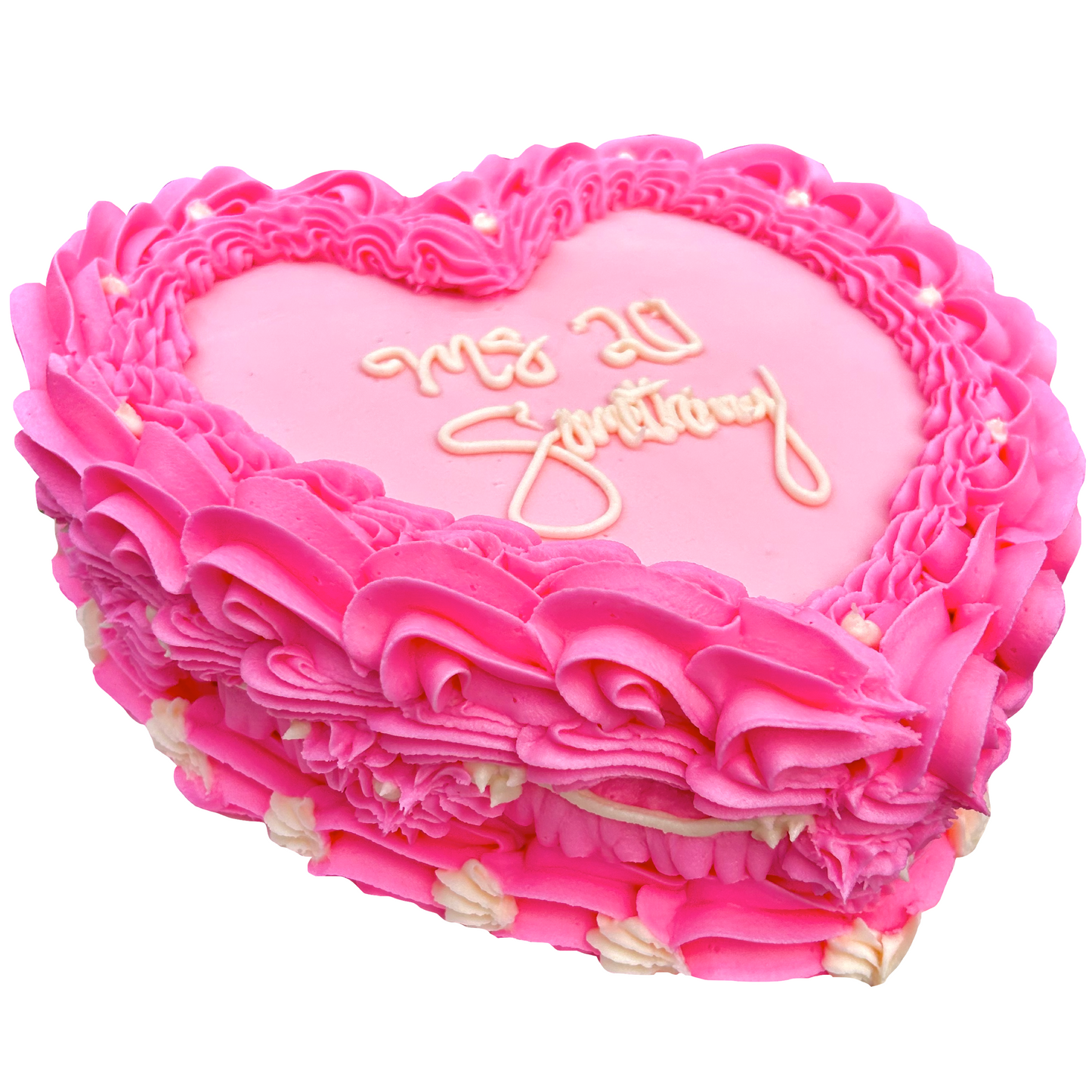 Gluten-Friendly Vanilla Heart Cake