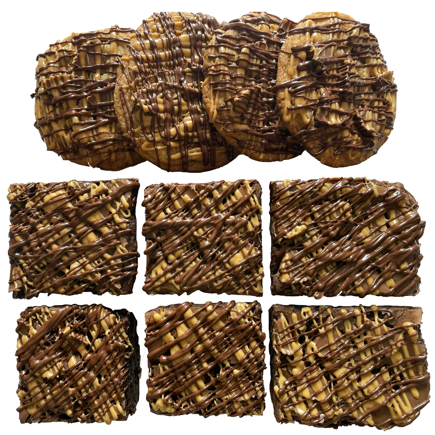 PB Lover dessert box with four peanut butter cup cookies and six peanut butter cup brownies.