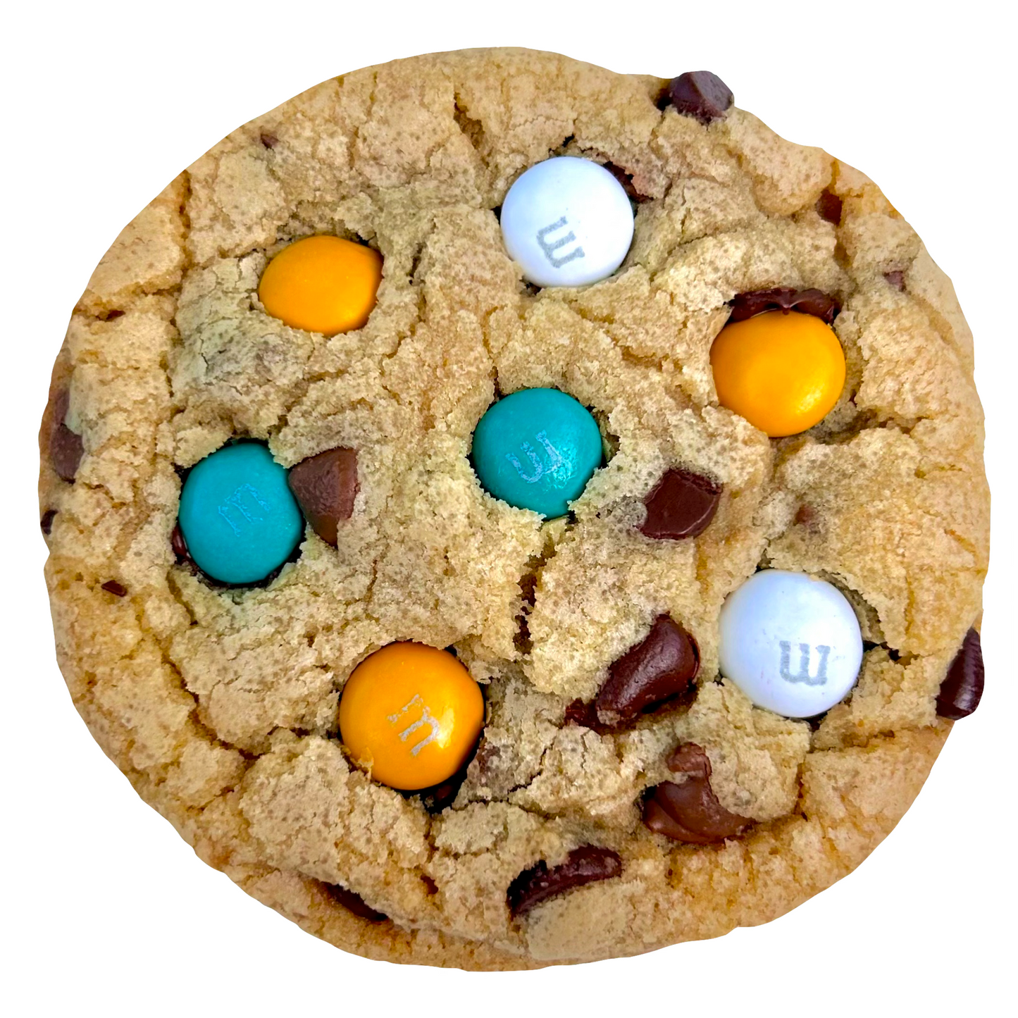 Teal M&M Cookies