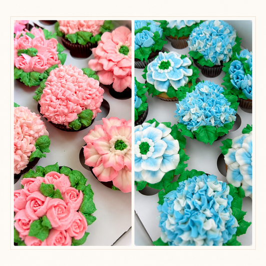 Baby Shower Floral Cupcakes