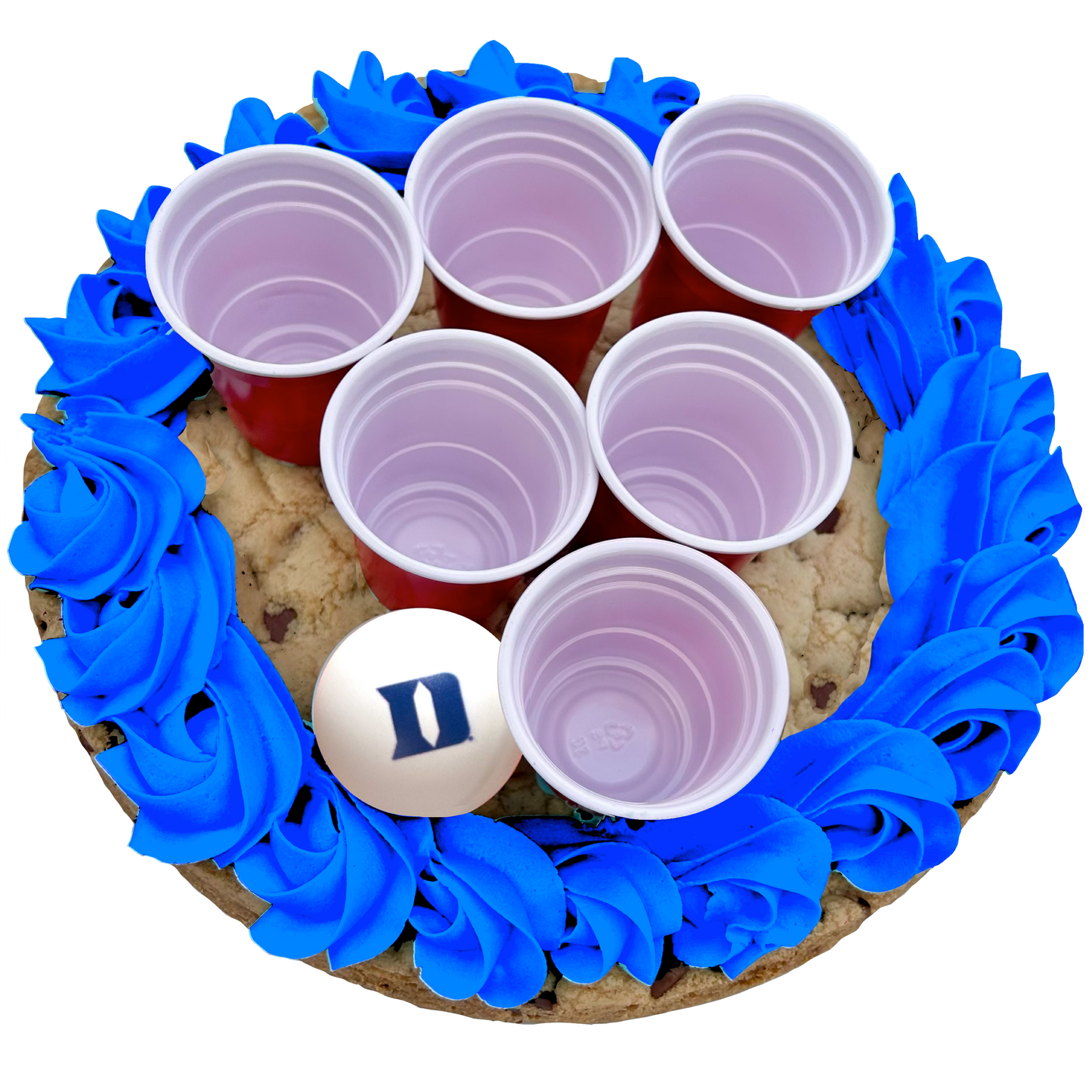 Royal Blue Cookie Pong Cake