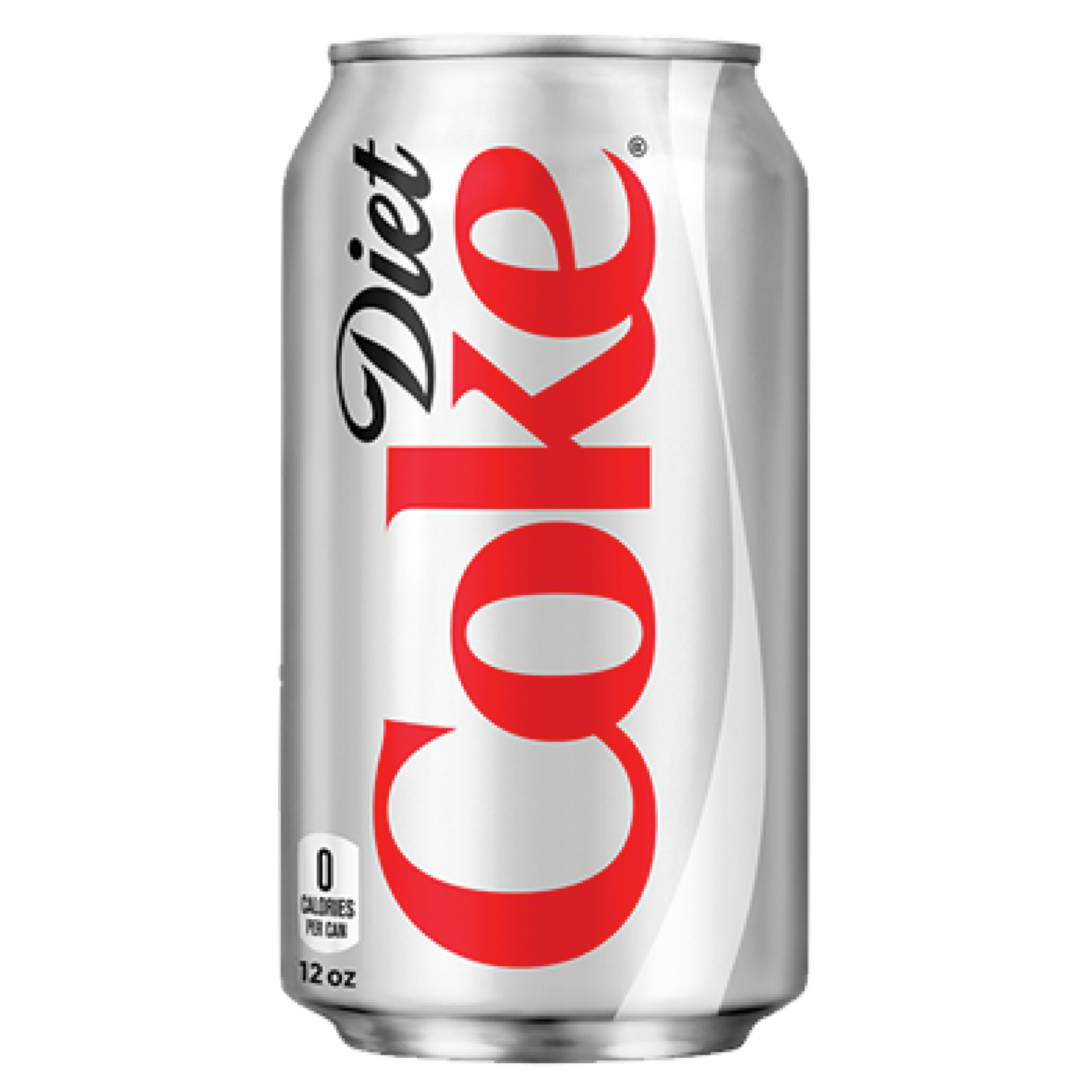 A 12oz can of Diet Coke soda.
