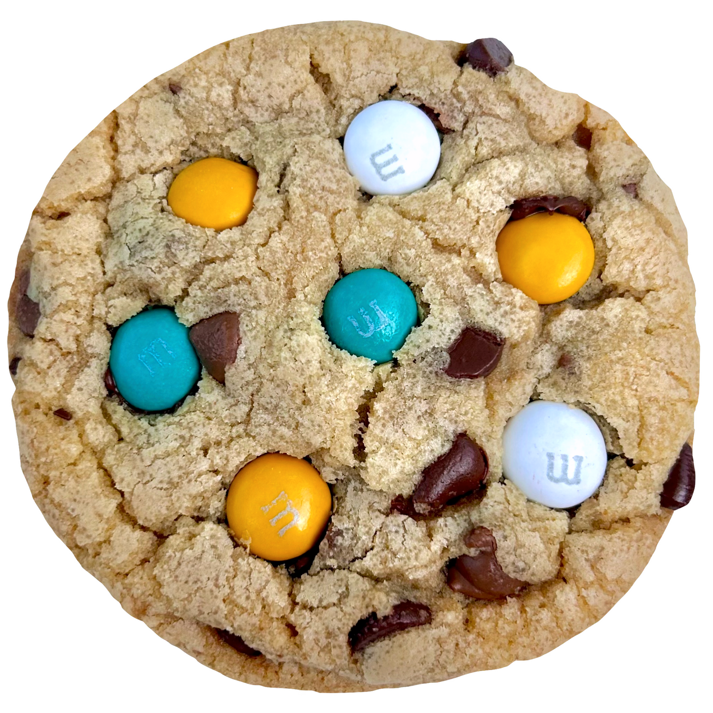 Teal M&M Cookies