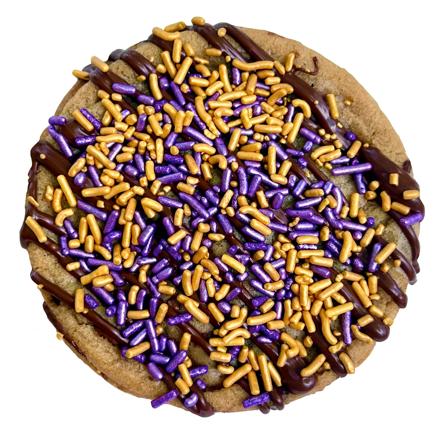 Purple & Gold Sprinkle Cookies