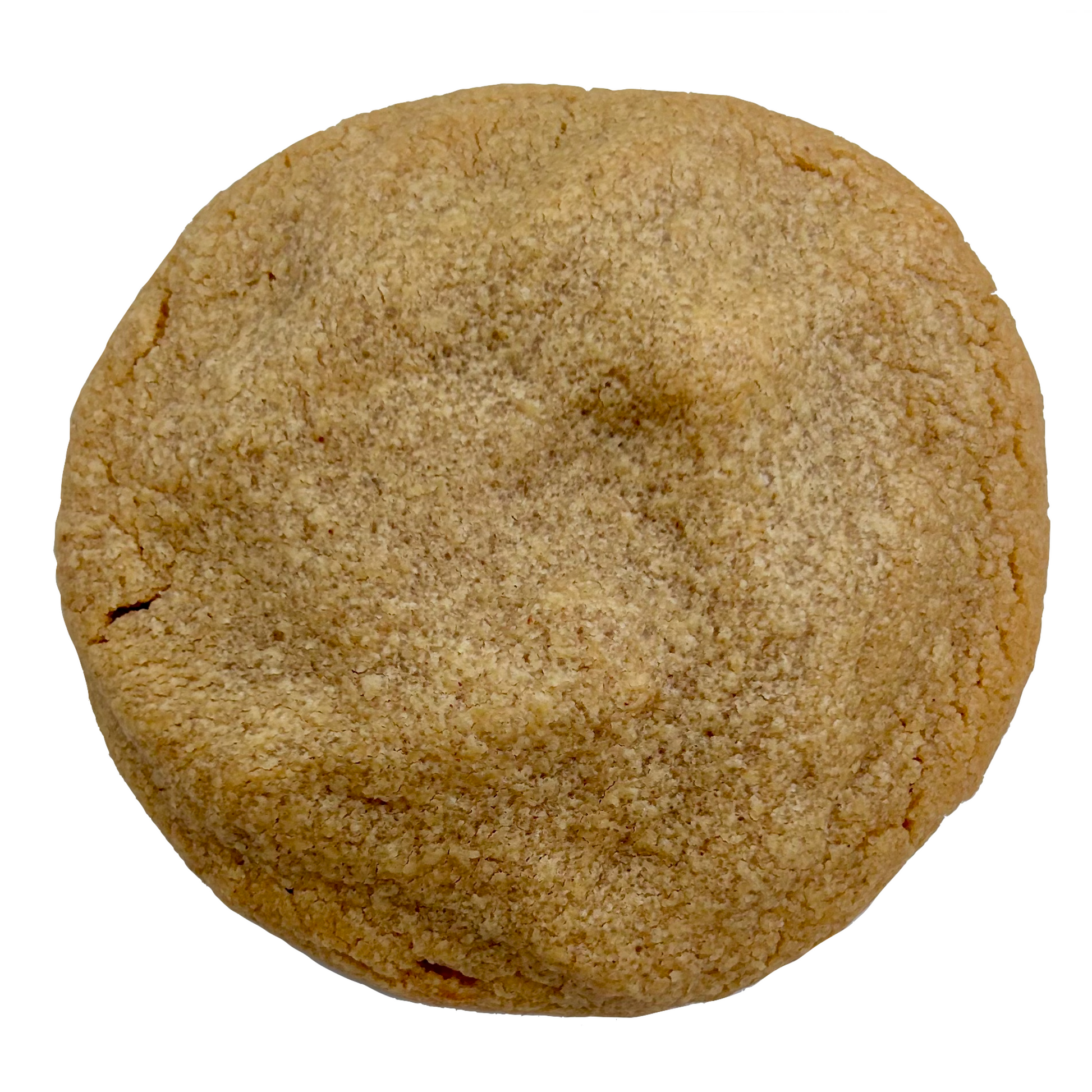 Peanut butter cookies on a white background.