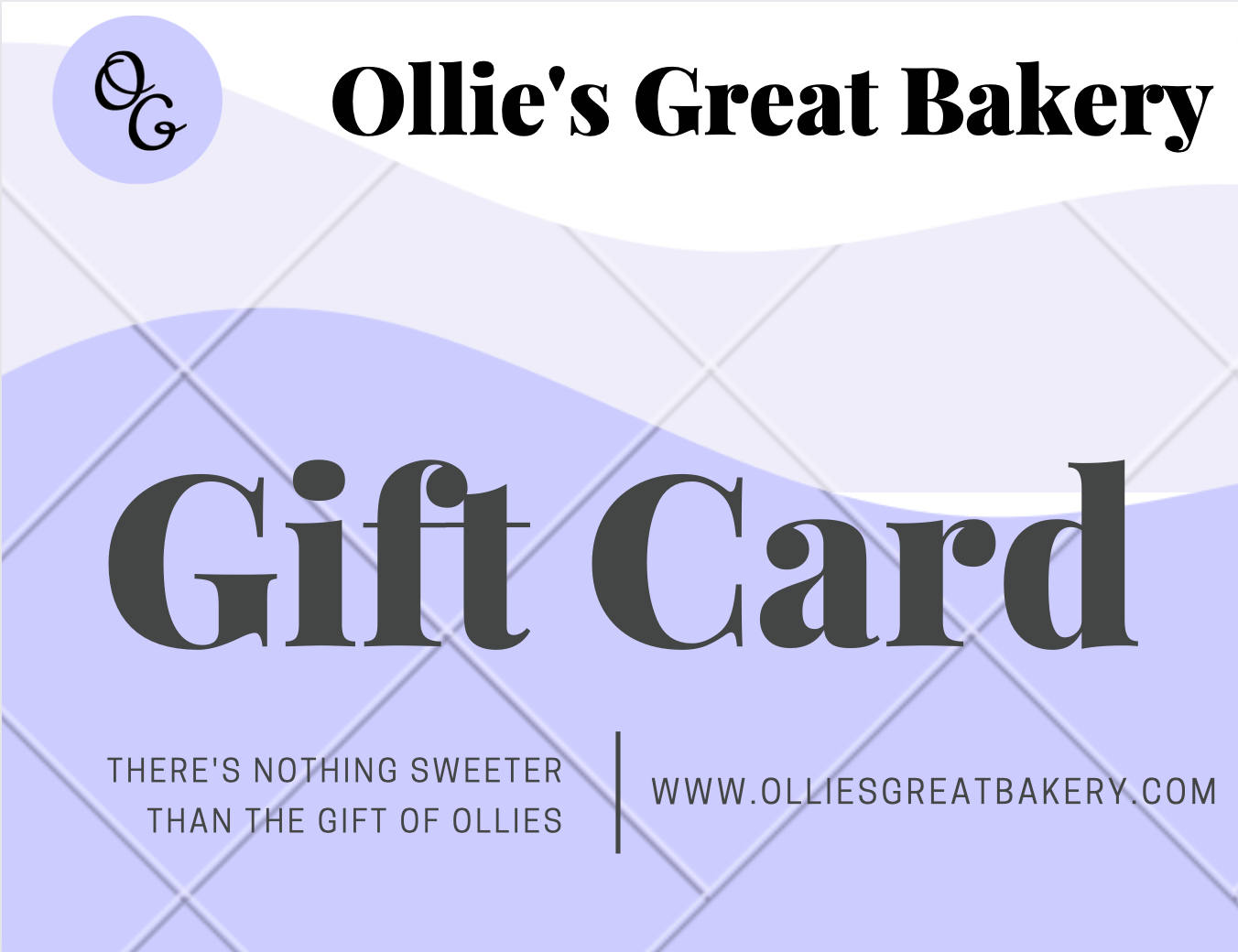 Gift Card to Ollie's Great Bakery