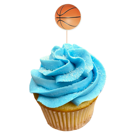 Light Blue Basketball Cupcakes
