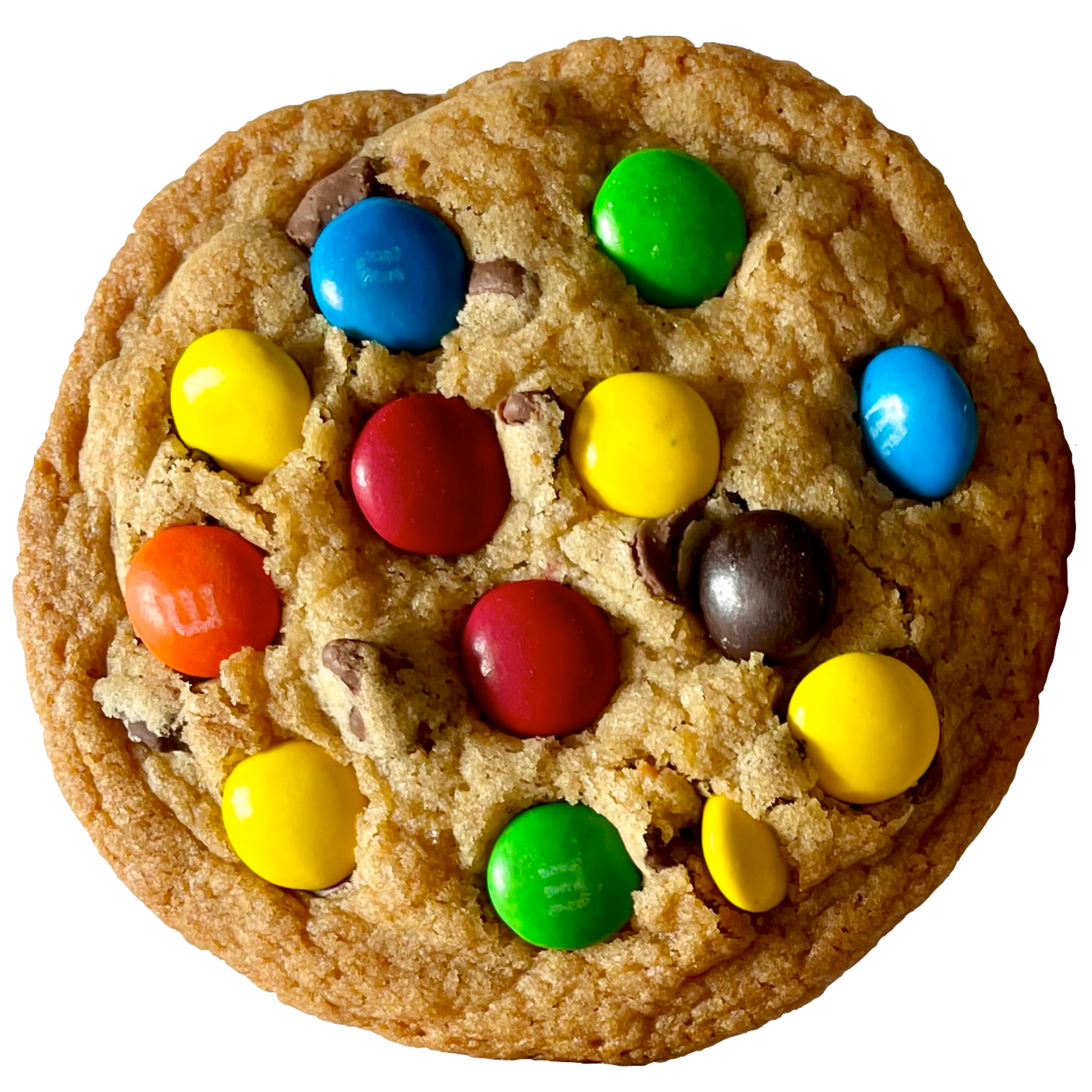 Classic M&M cookies with M&M toppings.