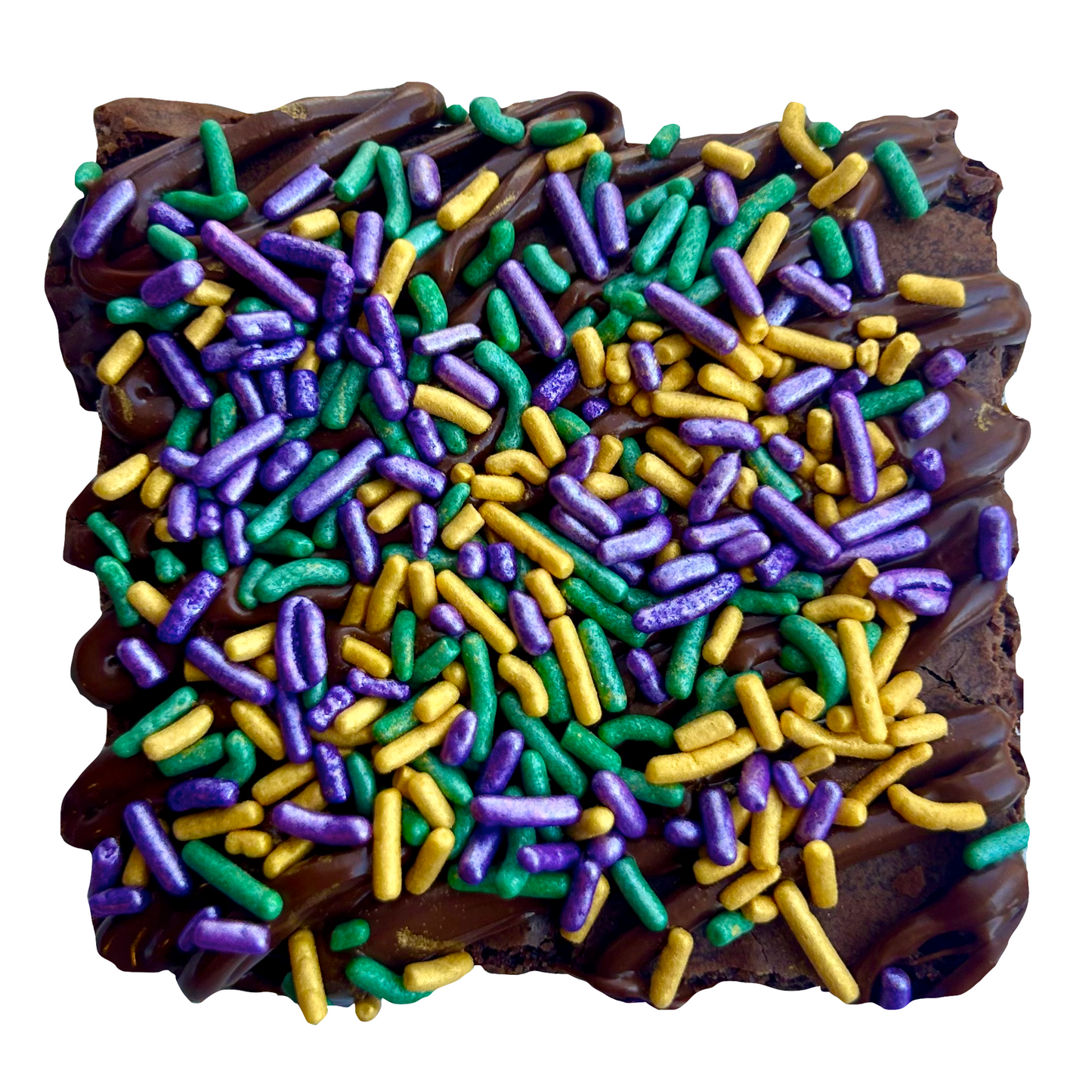 Mardi Gras Sprinkle Brownies