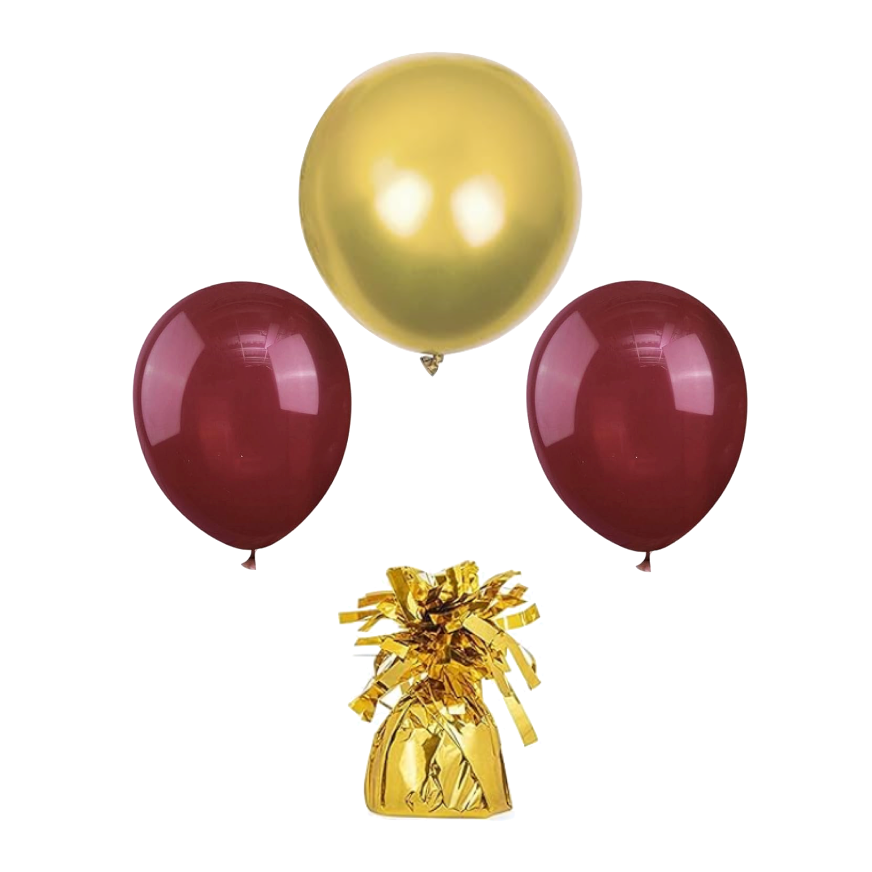 Maroon & Gold Balloon Arrangement | Ollie’s Great Bakery – Ollie's ...