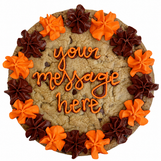 Maroon & Orange Cookie Cake