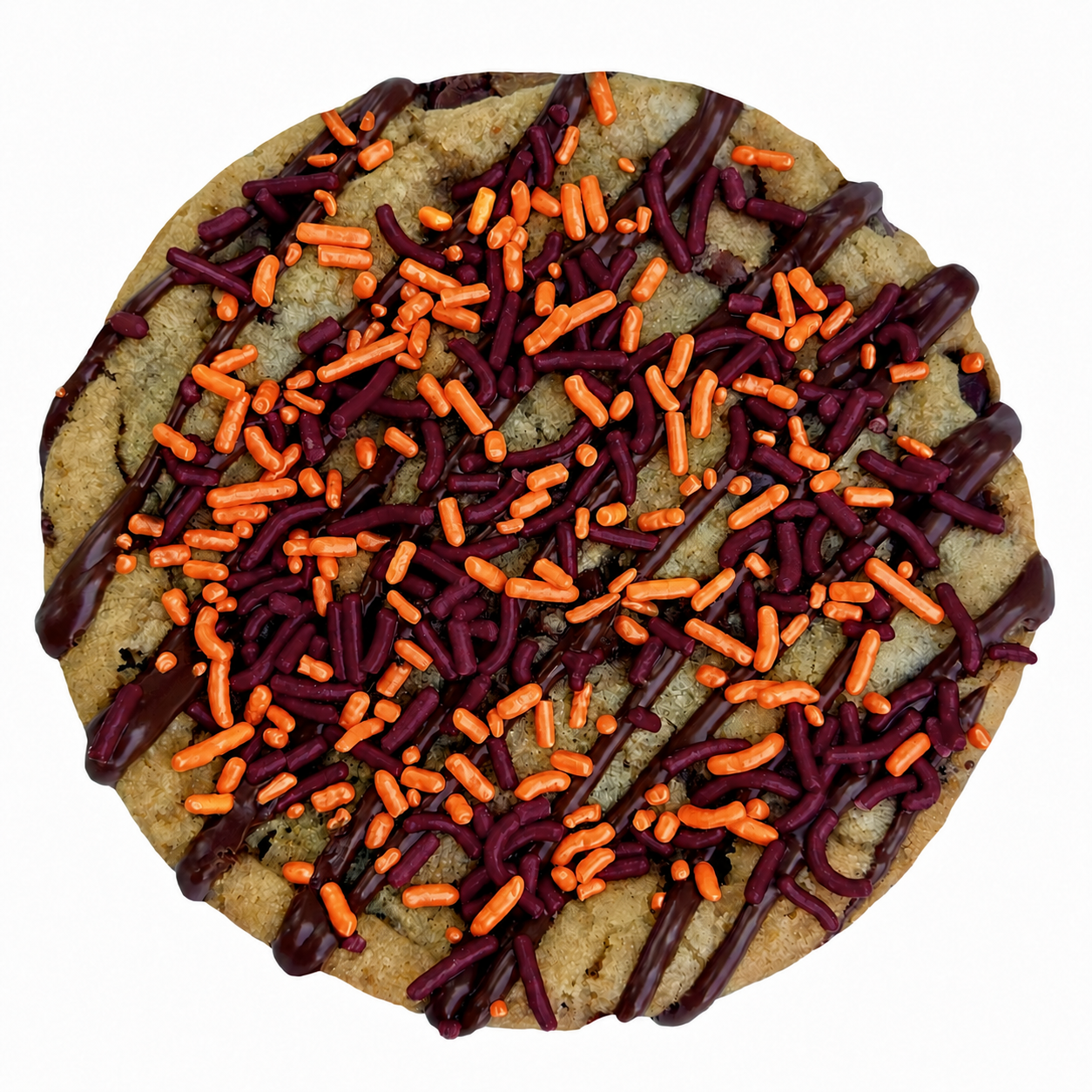 Maroon & Orange Sprinkle Cookies