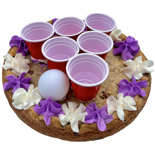 Purple Cookie Pong Cake