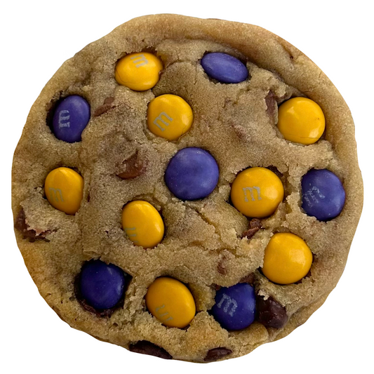 Purple & Gold M&M Cookies