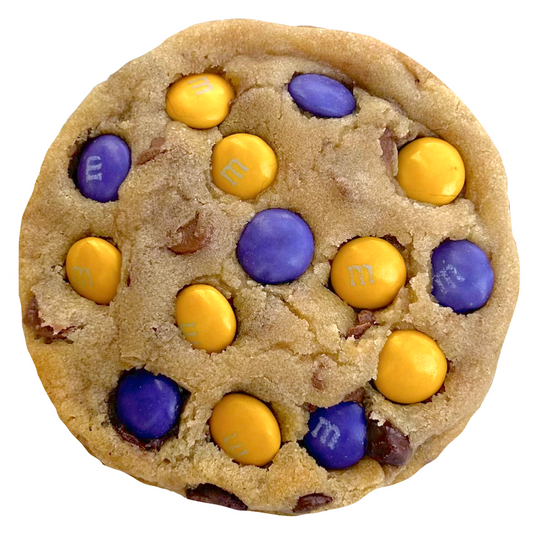 Purple & Gold M&M Cookies
