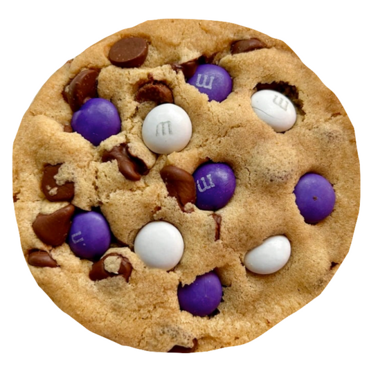 Purple M&M Cookies