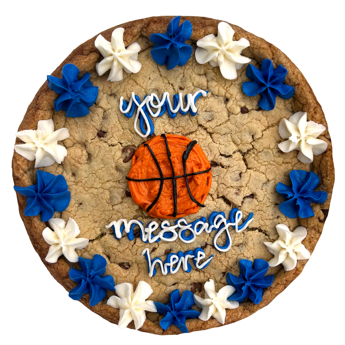 Royal Blue Basketball Cookie Cake