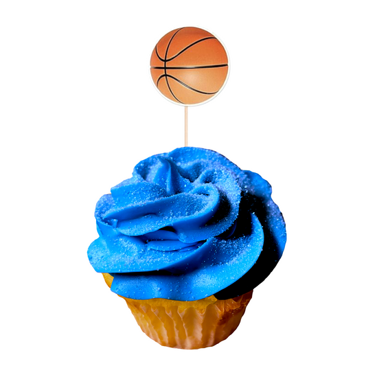 Royal Blue Basketball Cupcakes