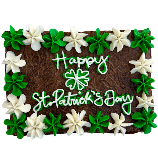 "Happy St. Patrick's Day" Brownie Cake