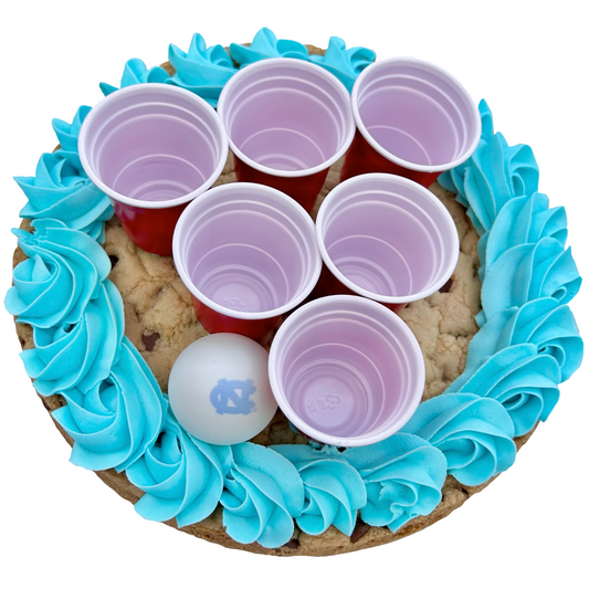 Light Blue Cookie Pong Cake