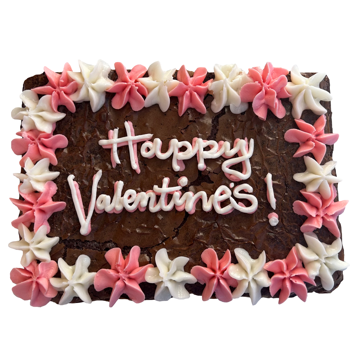 Valentine's "Happy Valentine's" Brownie Cake